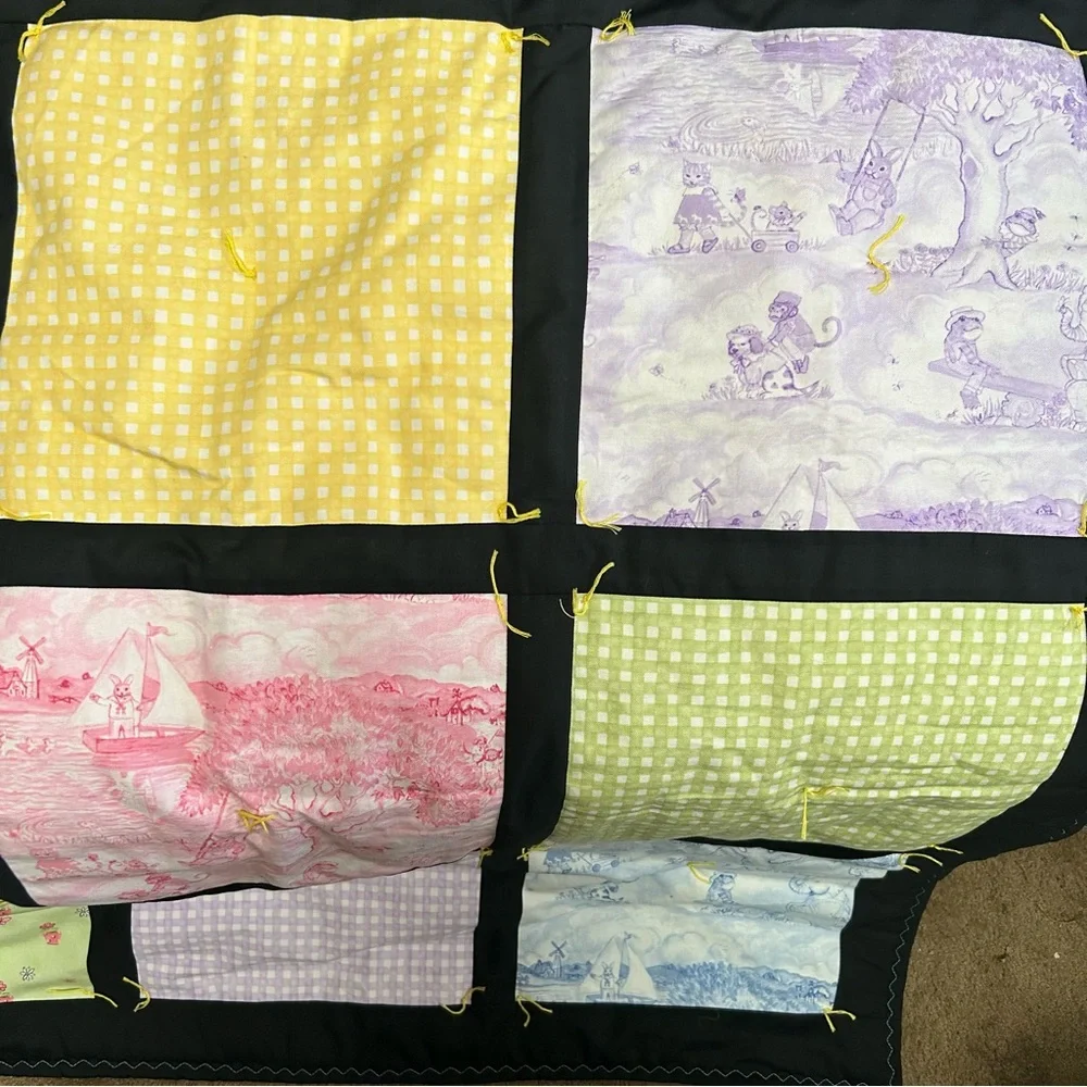 Handmade Patchwork Block Quilt Play Mat Wall Hanging #1201253